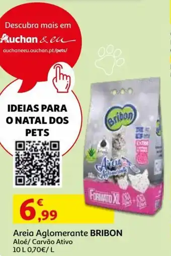 Auchan Areia Aglomerante Bribon 10L promoção