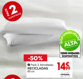 Conforama Pack 2 Almofadas Recicladas 60cm promoção