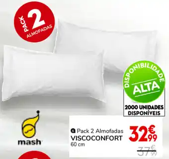 Conforama Pack 2 Almofadas Viscoconfort 60cm promoção