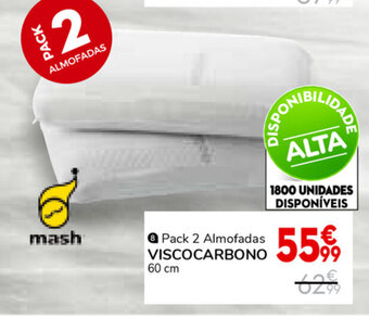 Conforama Pack 2 Almofadas Viscocarbono 60cm promoção