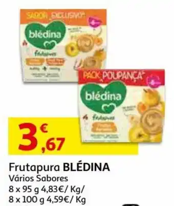 Auchan Frutapura Blédina 8x95/100g promoção