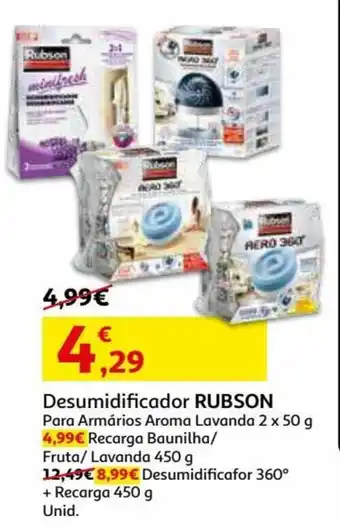 Auchan Desumidificador rubson 2x50g promoção