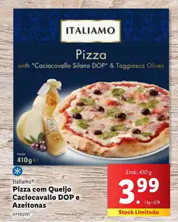 Lidl Italiamo Pizza com Queijo Caciocavallo DOP e Azeitonas promoção