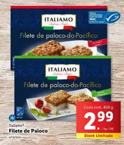 Lidl Italiamo Filete de Paloco promoção