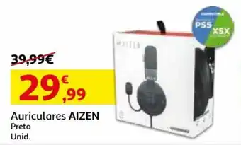 Auchan Auriculares Aizen Preto promoção