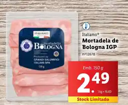 Lidl Italiamo Mortadela de Bologna IGP promoção