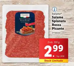 Lidl Italiamo Salame Spianata Rossa Picante promoção