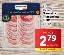 Lidl Italiamo Pancetta Piacentina DOP promoção