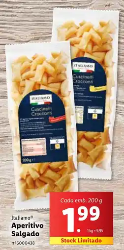 Lidl Italiamo Aperitivo Salgado promoção