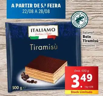 Lidl Italiamo Bolo Tiramisú promoção