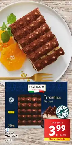 Lidl Italiamo Tiramisú promoção