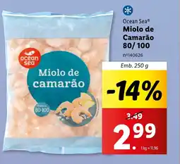 Lidl Ocean Sea Miolo de Camarão 80/100 promoção