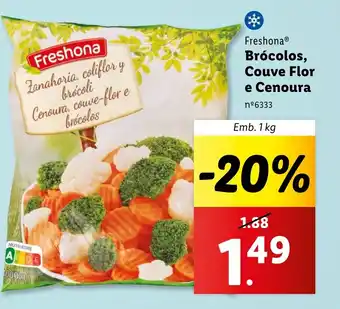Lidl Freshona Brócolos, Couve Flor e Cenoura promoção