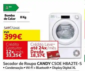 Auchan Secador de Roupa Candy CSOE H8A2TE-S promoção