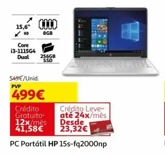 Auchan HP PC Portátil 15S-FQ2000NP promoção