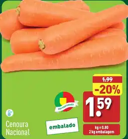 ALDI Cenoura Nacional promoção