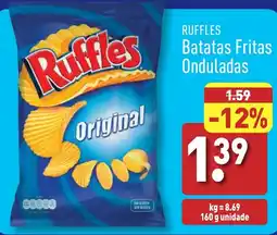 ALDI RUFFLES Batatas Fritas Onduladas promoção