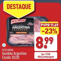 ALDI PESCANOVA Gambão Argentino Cozido 20/30 promoção