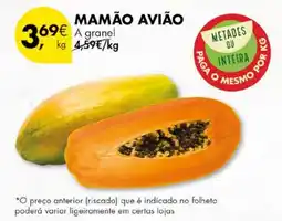 Pingo Doce Mamão avião promoção