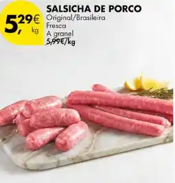 Pingo Doce Salsicha de porco promoção