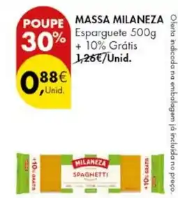 Pingo Doce Massa milaneza promoção