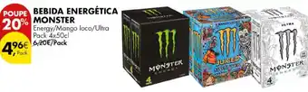Pingo Doce Bebida energética monster promoção