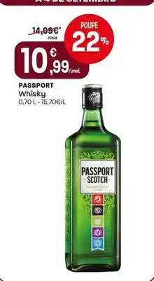 Intermarché Passport - whisky promoção