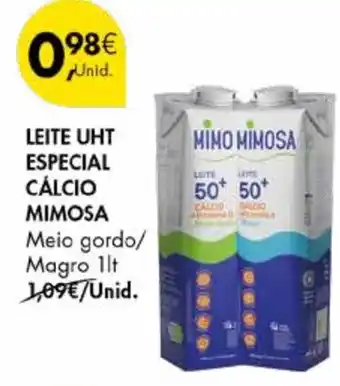 Pingo Doce Leite uht especial cálcio mimosa promoção