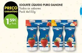 Pingo Doce Iogurte líquido puro danone promoção