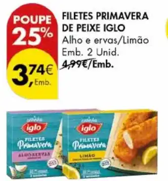 Pingo Doce Filetes primavera de peixe Iglo promoção