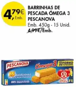 Pingo Doce Barrinhas de pescada omega 3 pescanova promoção