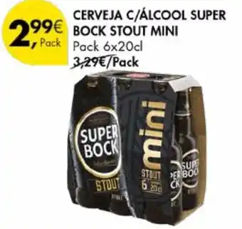 Pingo Doce Cerveja c/álcool super bock stout mini promoção