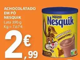 E.Leclerc Achocolatado em pó nesquik lata promoção