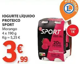 E.Leclerc Iogurte líquido proteico sport promoção