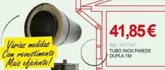 Tubo Inox Parede Dupla 1m