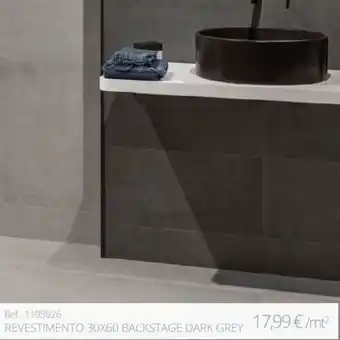 OvarMat Revestimento Backstage Dark Grey 30x60 promoção