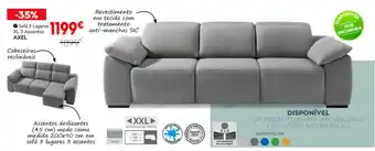 Conforama Sofá 3 Lugares XL 3 Assentos Axel promoção