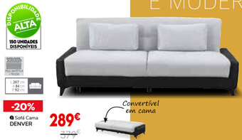 Conforama Sofá Cama Denver promoção