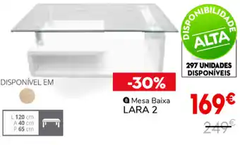 Conforama Mesa Baixa Lara 2 promoção