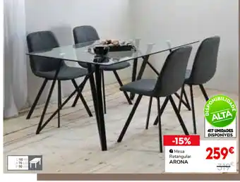 Conforama Mesa Retangular Arona promoção