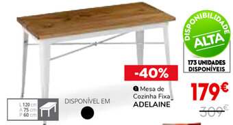 Conforama Mesa de Cozinha Fixa Adelaine promoção