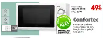 Conforama Microondas Confortec MO720W promoção