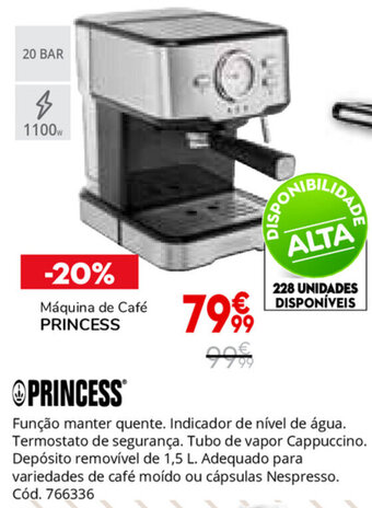 Conforama Máquina de Café Princess promoção