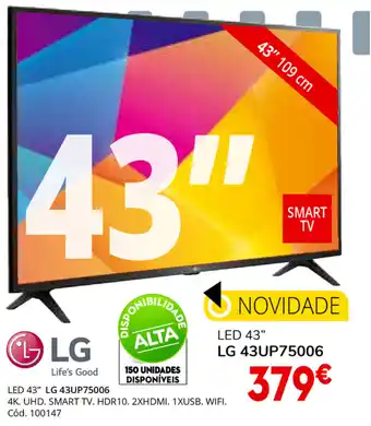 LG Led 43" LG 43UP75006