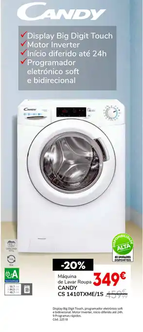 Conforama Máquina de Lavar Roupa Candy CS 1410TXME/1S promoção