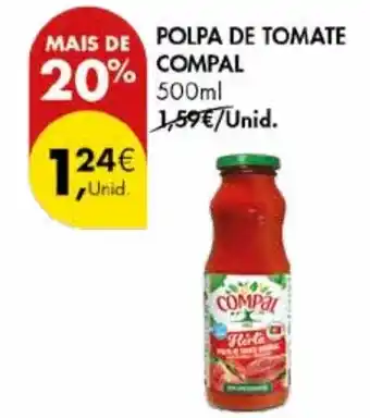 Pingo Doce Polpa de tomate Compal promoção