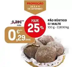 Intermarché Pão rústico c/ malte promoção