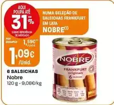 Intermarché Nobre - 6 salsichas promoção