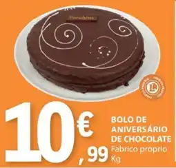 Bolo de aniversário de chocolate