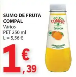E.Leclerc Sumo de fruta compal promoção